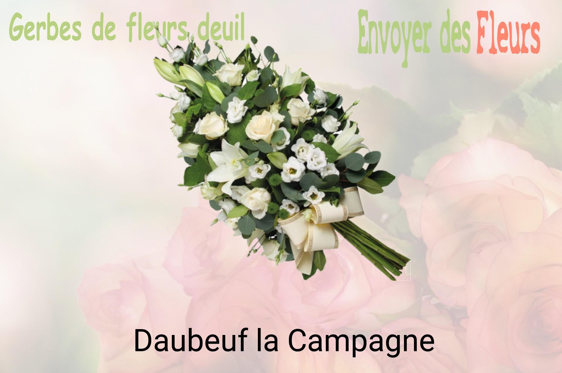 Gerbe de fleurs de deuil livrée à Daubeuf-la-Campagne